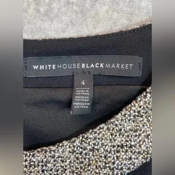 White House Black Market Womens Dress Size 4 Black Evening Cocktail Carrier - Picture 4 of 7